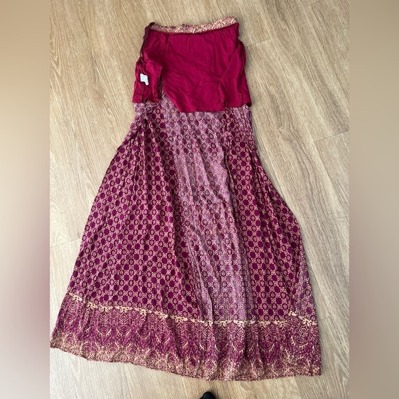 Honey Punch Purple Patterned Maxi Boho Skirt, size S - Picture 11 of 11